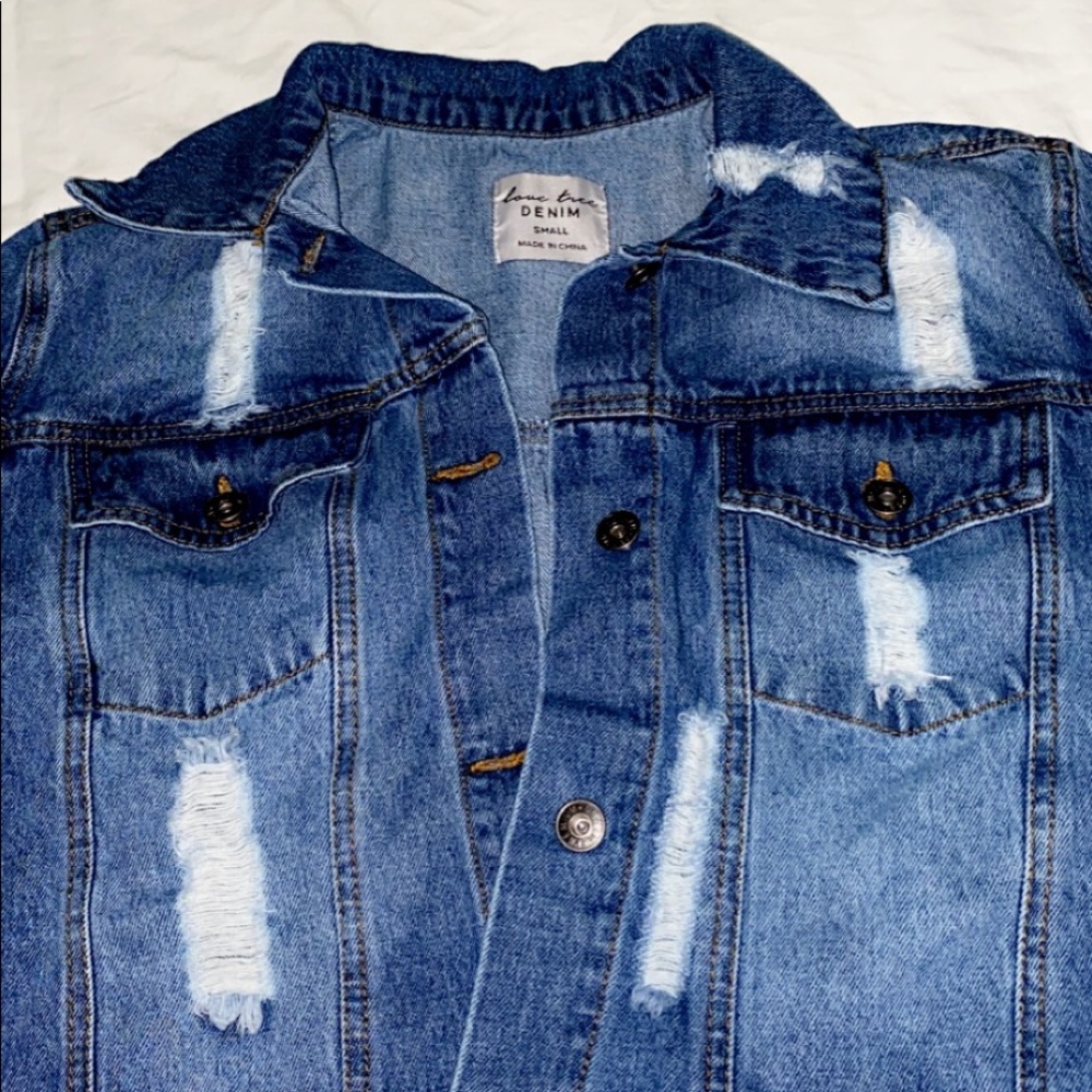 cropped denim jacket - Picture 1 of 3